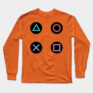Play with Playstation Controller Buttons Long Sleeve T-Shirt